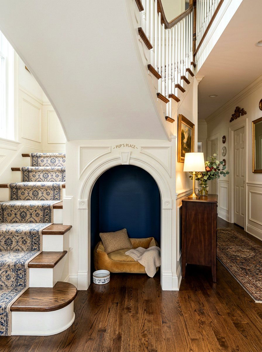 Arched Pet Entrance - 30 under staircase pet nook ideas