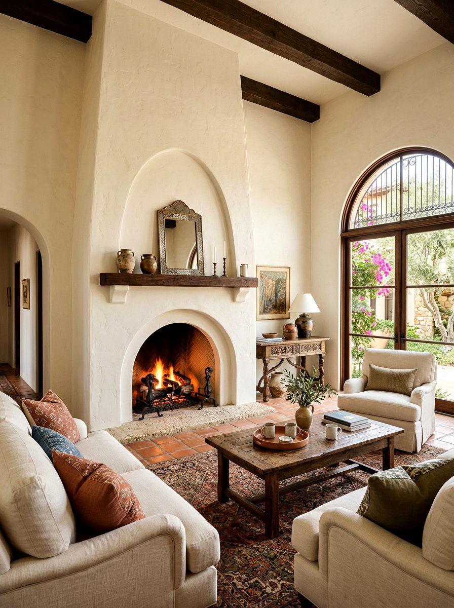 Arched Plaster Fireplace Surround - 30 plaster fireplace ideas