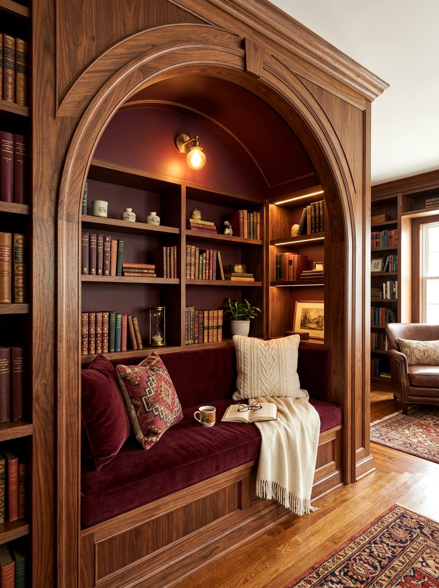 Arched Reading Nook - 30 arched built in ideas
