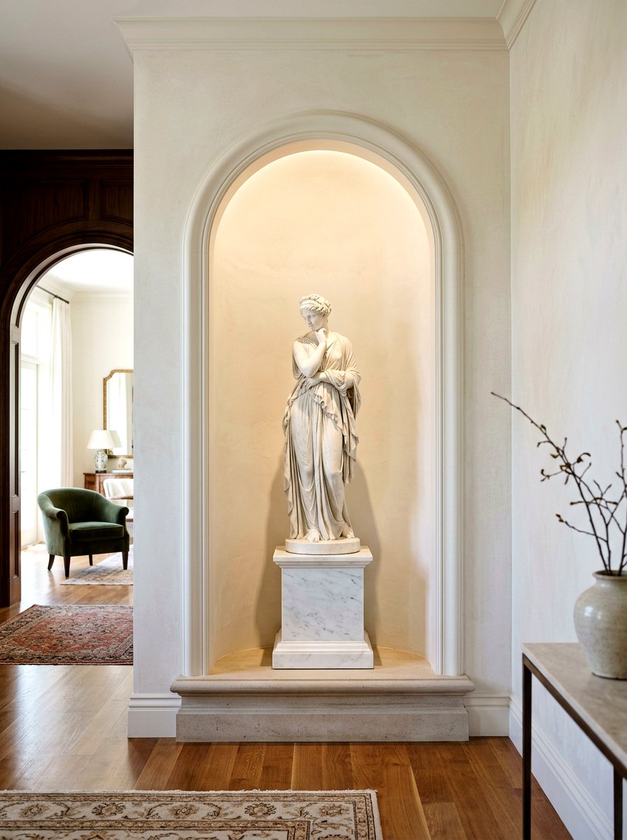 Arched Recessed Wall Niche - 30 shelfie decor ideas