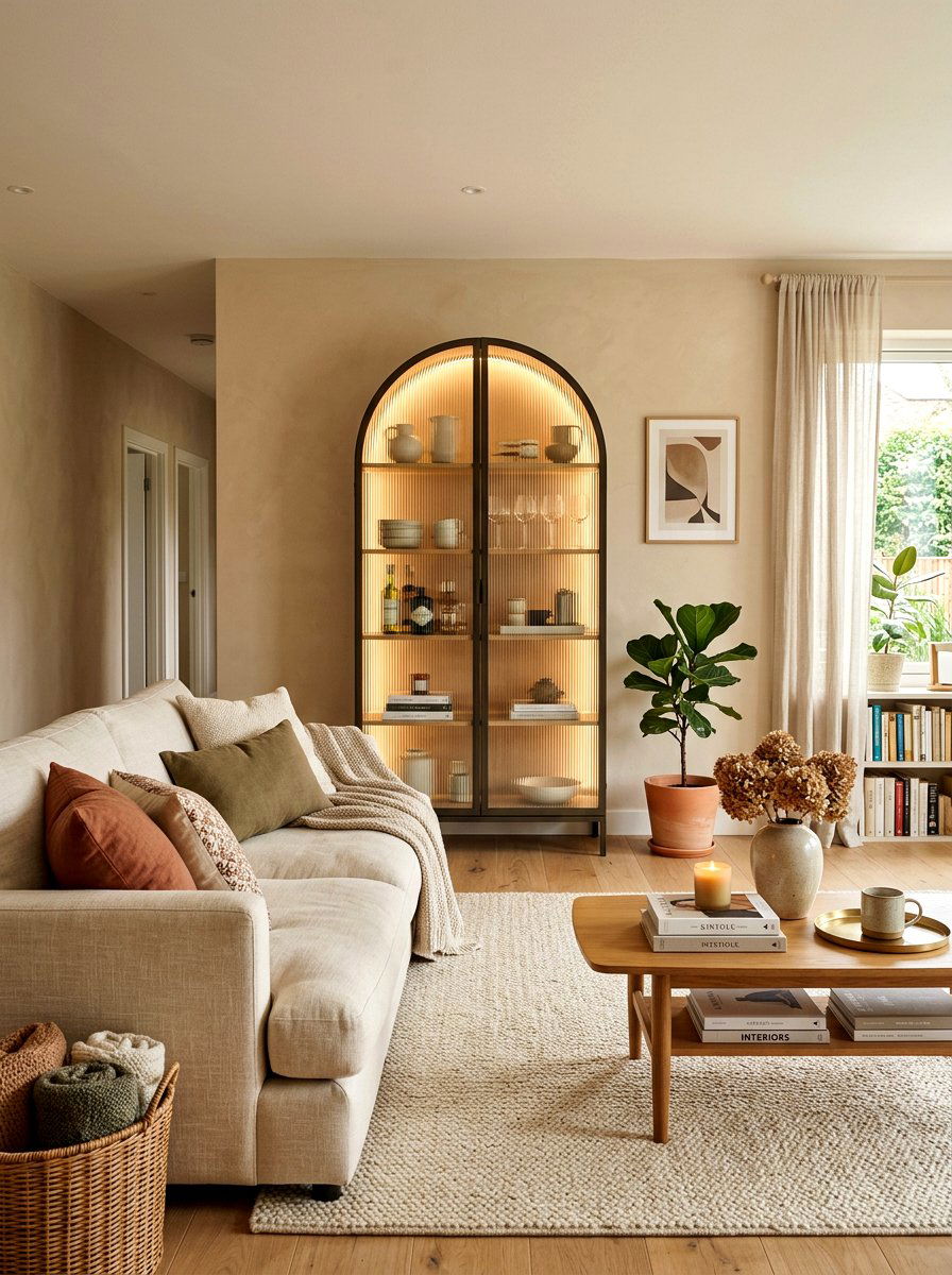 Arched Ribbed Glass Display Cabinet - 30 ribbed glass cabinet ideas