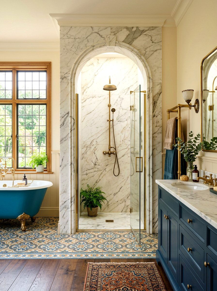 Arched Shower Alcove - 30 traditional bathroom ideas