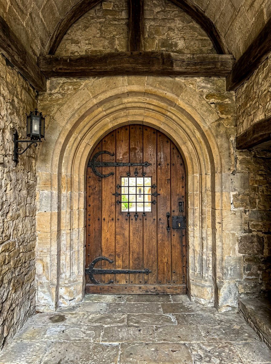 Arched Stone Entryway Door - 30 cottage front door ideas