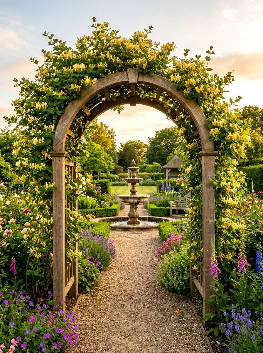 Arched Top Arbor - 30 arbor bench ideas