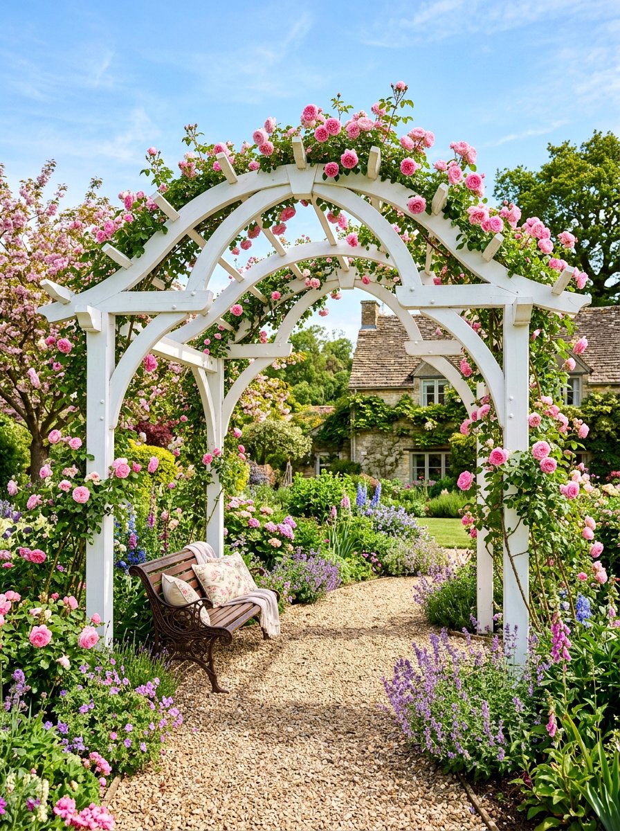 Arched Top Freestanding Pergola - 30 freestanding pergola ideas