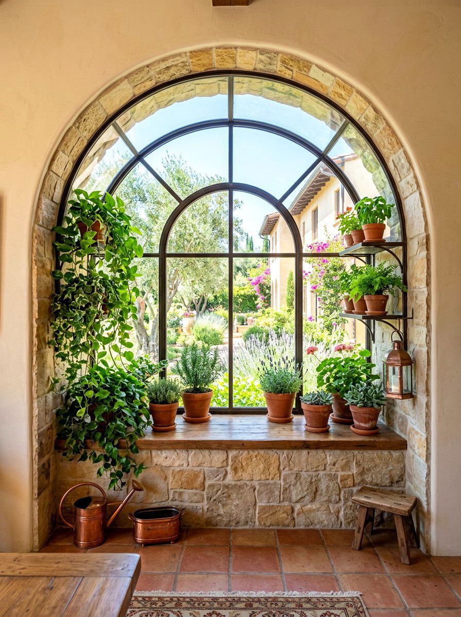 Arched Top Garden Window - 30 greenhouse window kitchen ideas