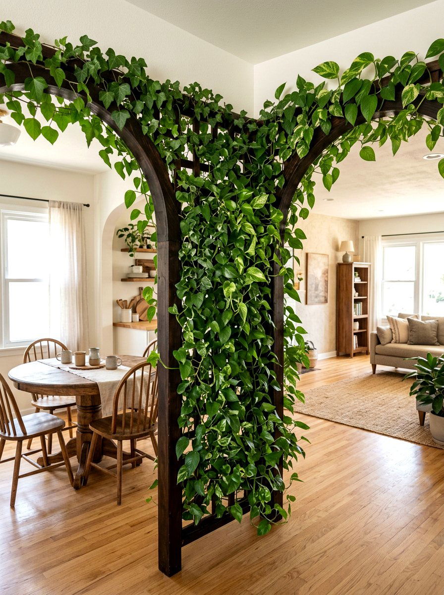 Arched Trellis Room Divider - 30 arched room divider ideas