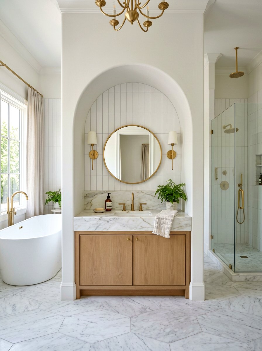 Arched Vanity Nook - 30 interior arch ideas