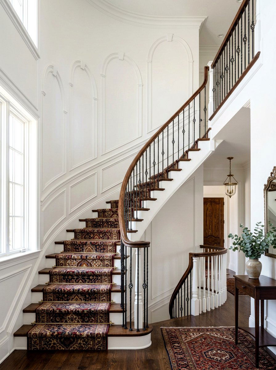 Arched Wall Molding - 30 staircase wall panel ideas