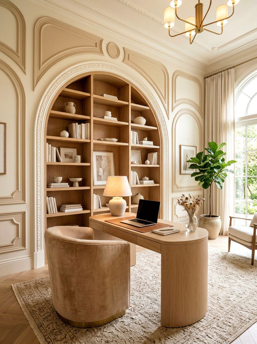 Arched Wall Molding - 30 office wall molding ideas