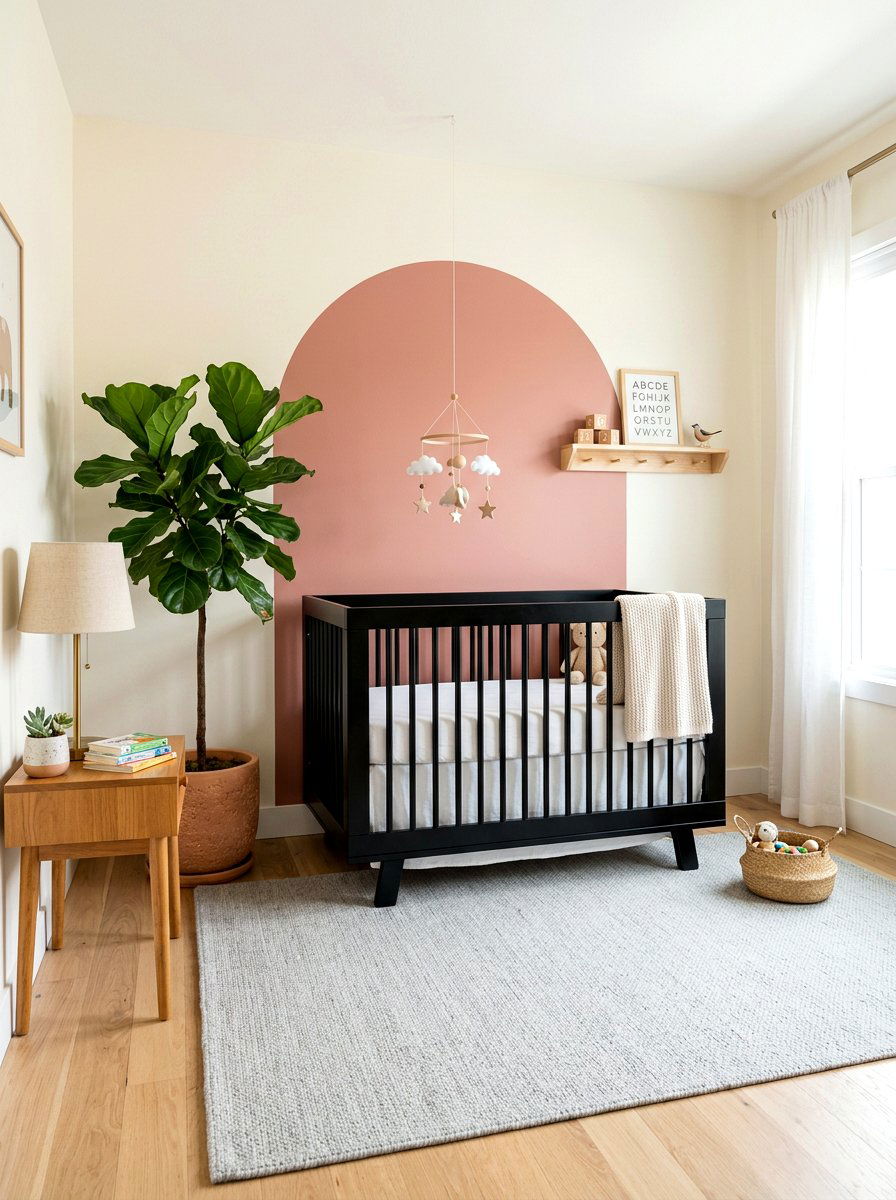 Arched Wall Paint - 30 nursery accent wall ideas