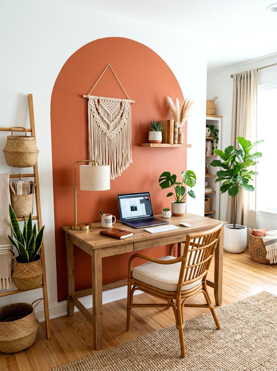 Arched Wall Paint - 30 home office wall ideas