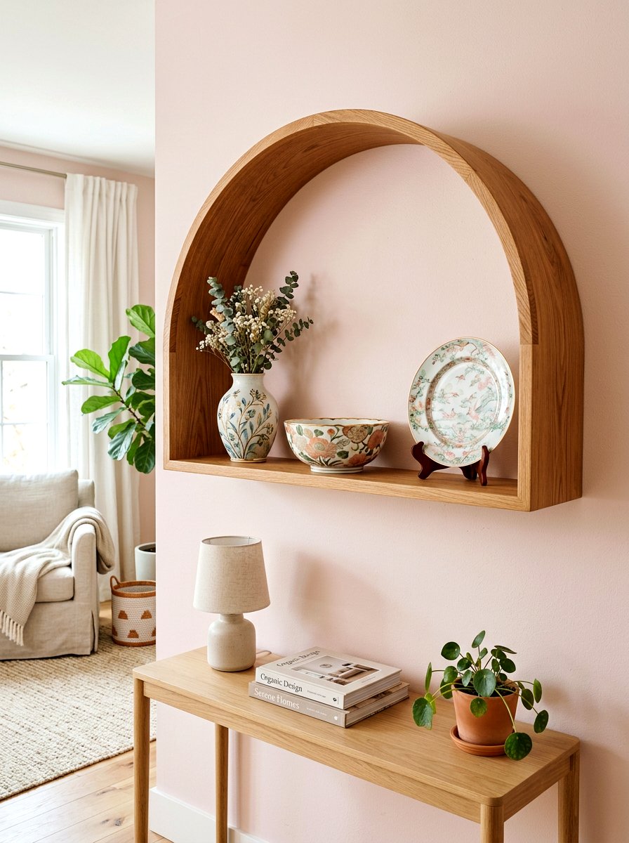 Arched Wall Shelf - 30 dining room china display ideas