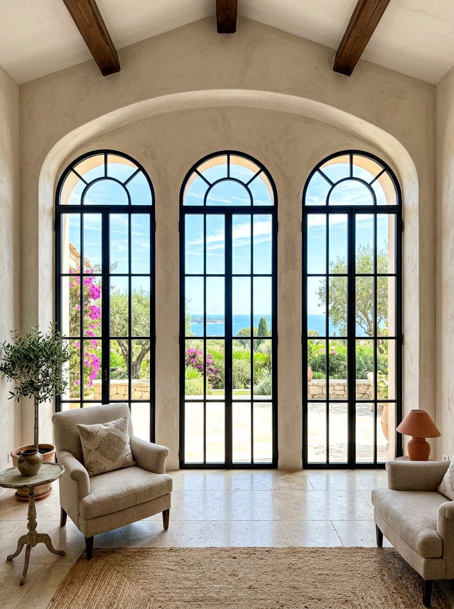 Arched Window Design - 30 Mediterranean house exterior ideas