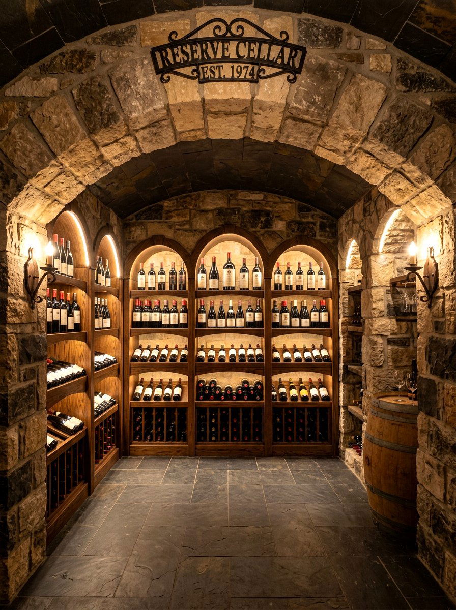 Arched Wine Cellar Rack - 30 arched built in ideas