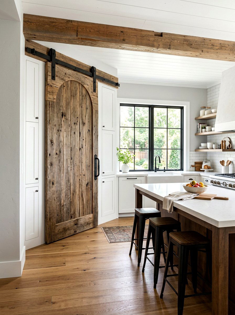Arched barn pantry door - 30 arched pantry door ideas