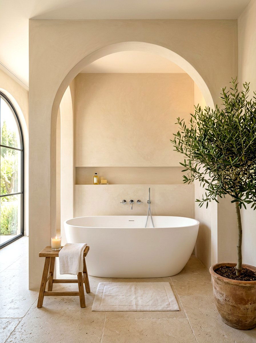 Arched bathtub alcove - 30 tub nook bathroom ideas