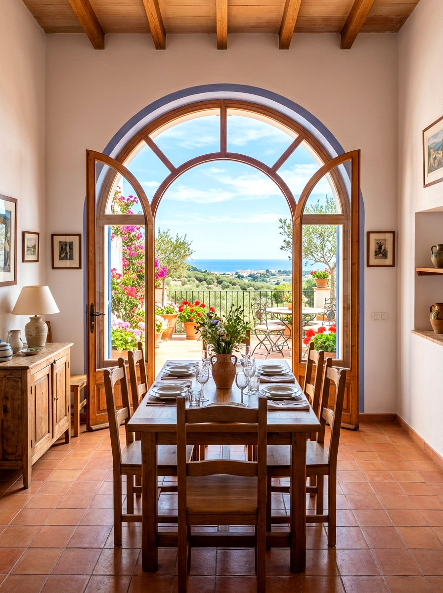 Arched dining room doorway - 30 Mediterranean dining room ideas