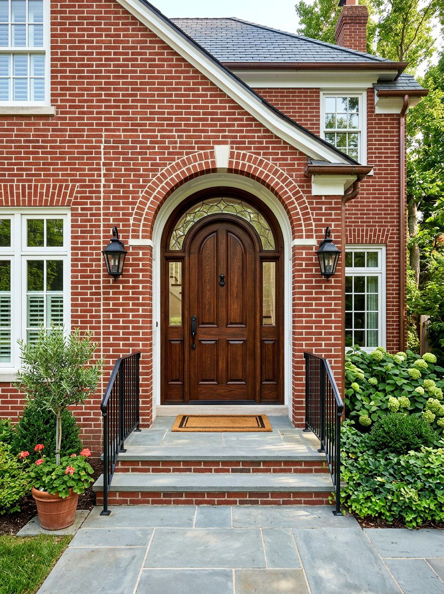 Arched front door for brick house - 30 arched front door ideas