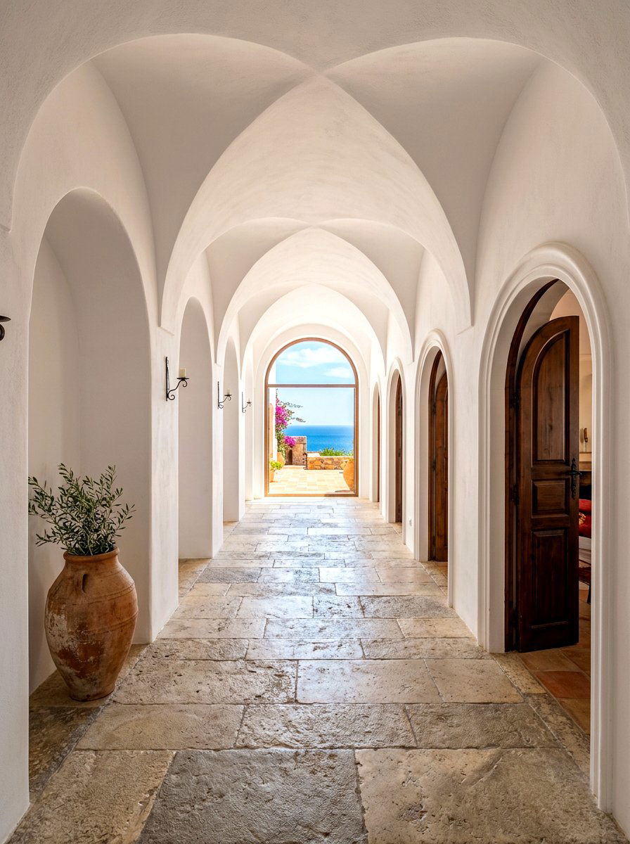 Arched interior doorways - 30 Mediterranean summer decor ideas