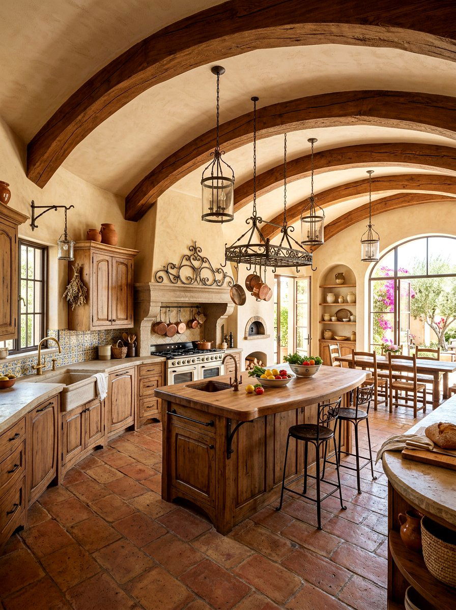 Arched kitchen ceiling beams - 30 kitchen ceiling beam ideas
