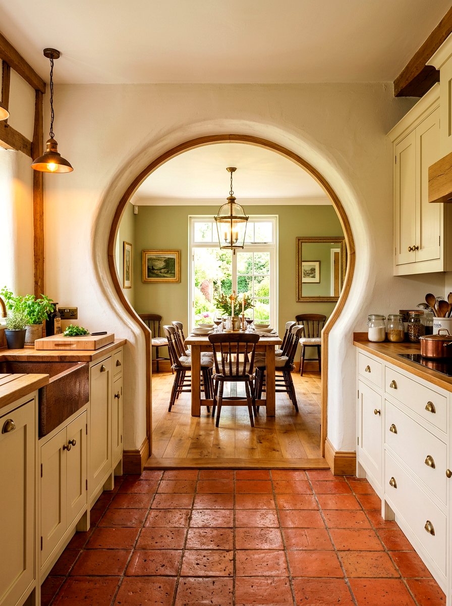 Arched kitchen doorway architecture - 30 French country kitchen ideas