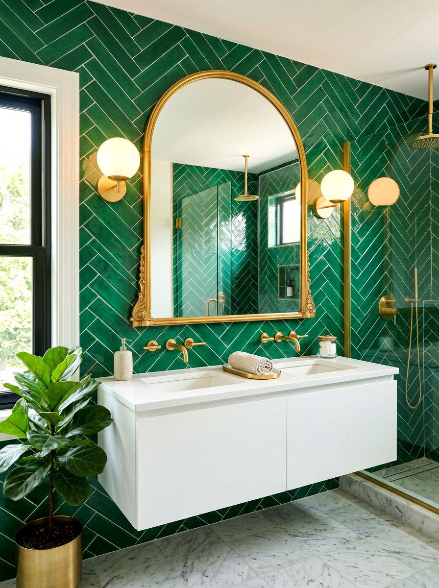 Arched mirror bathroom - 30 neo deco bathroom ideas