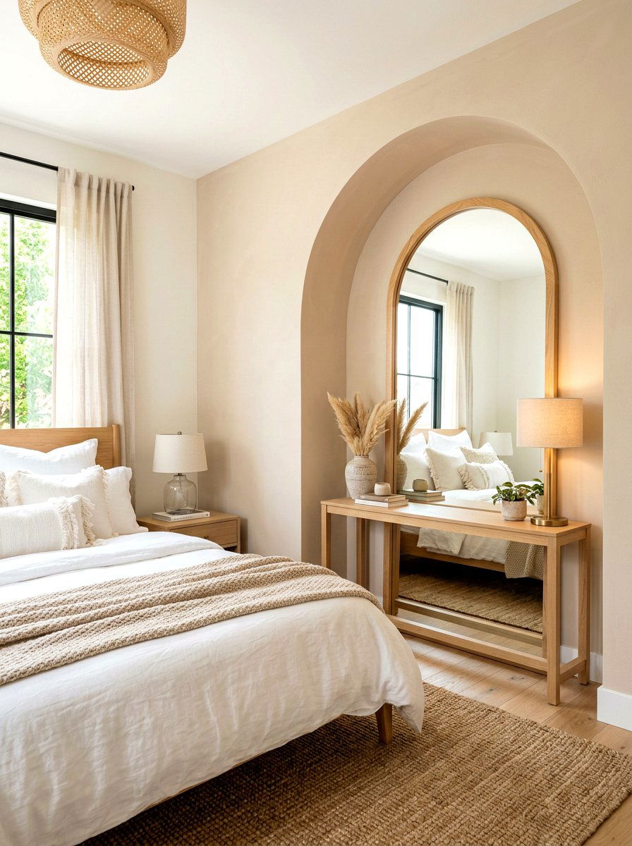 Arched mirror bedroom alcove - 30 mirror alcove ideas