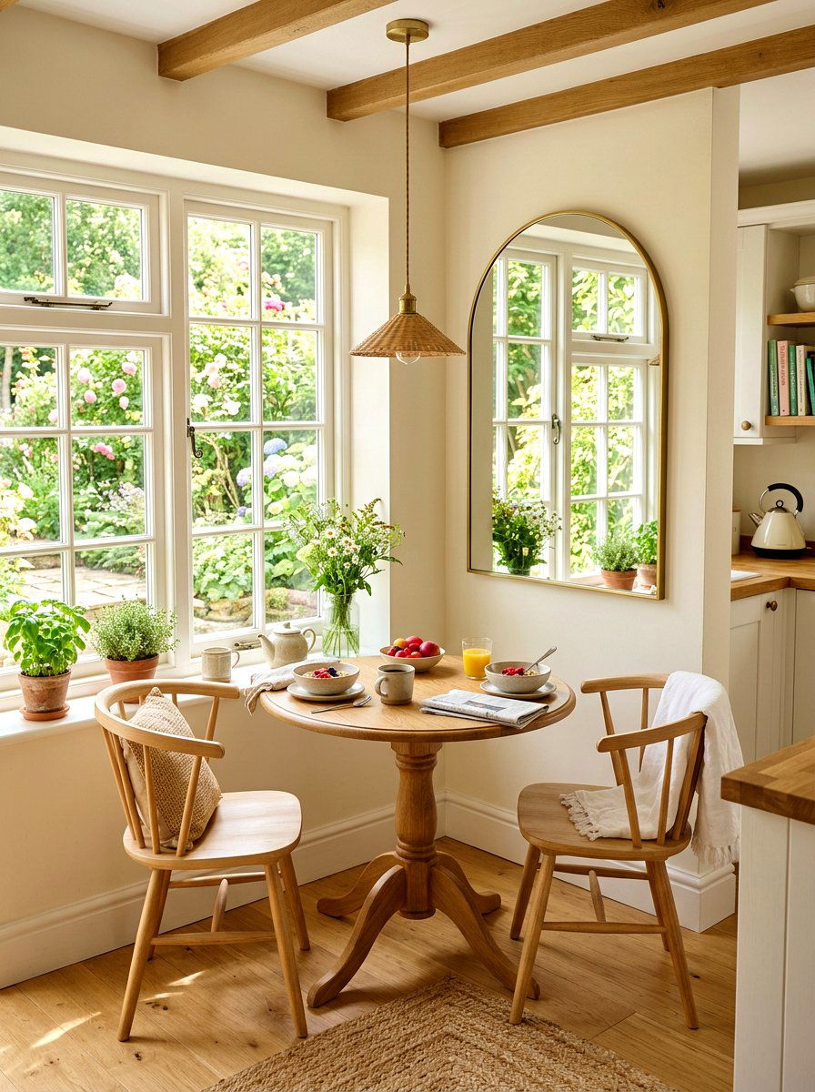 Arched mirror breakfast nook - 30 arched mirror decor ideas