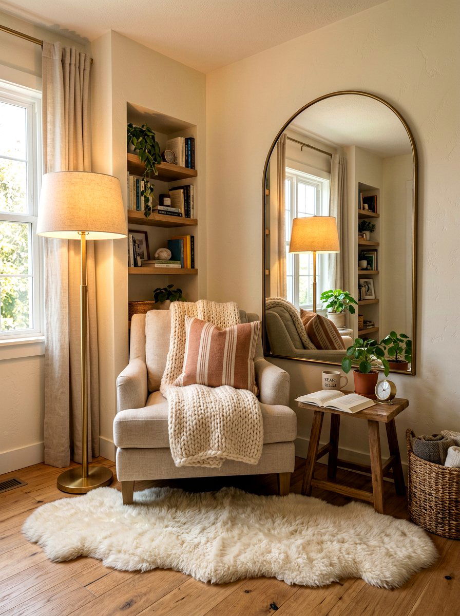 Arched mirror reading nook - 30 arched mirror decor ideas