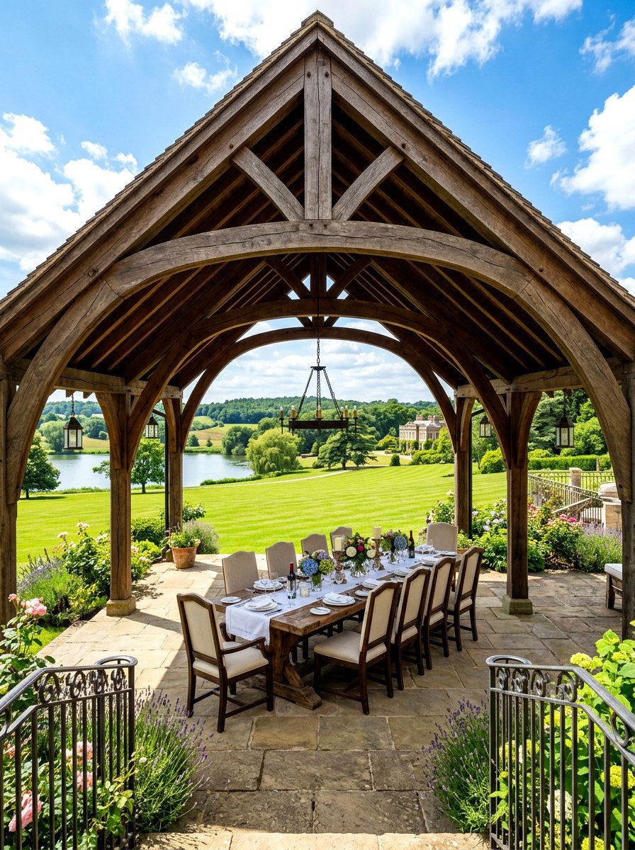 Arched roof gazebo - 30 garden gazebo ideas