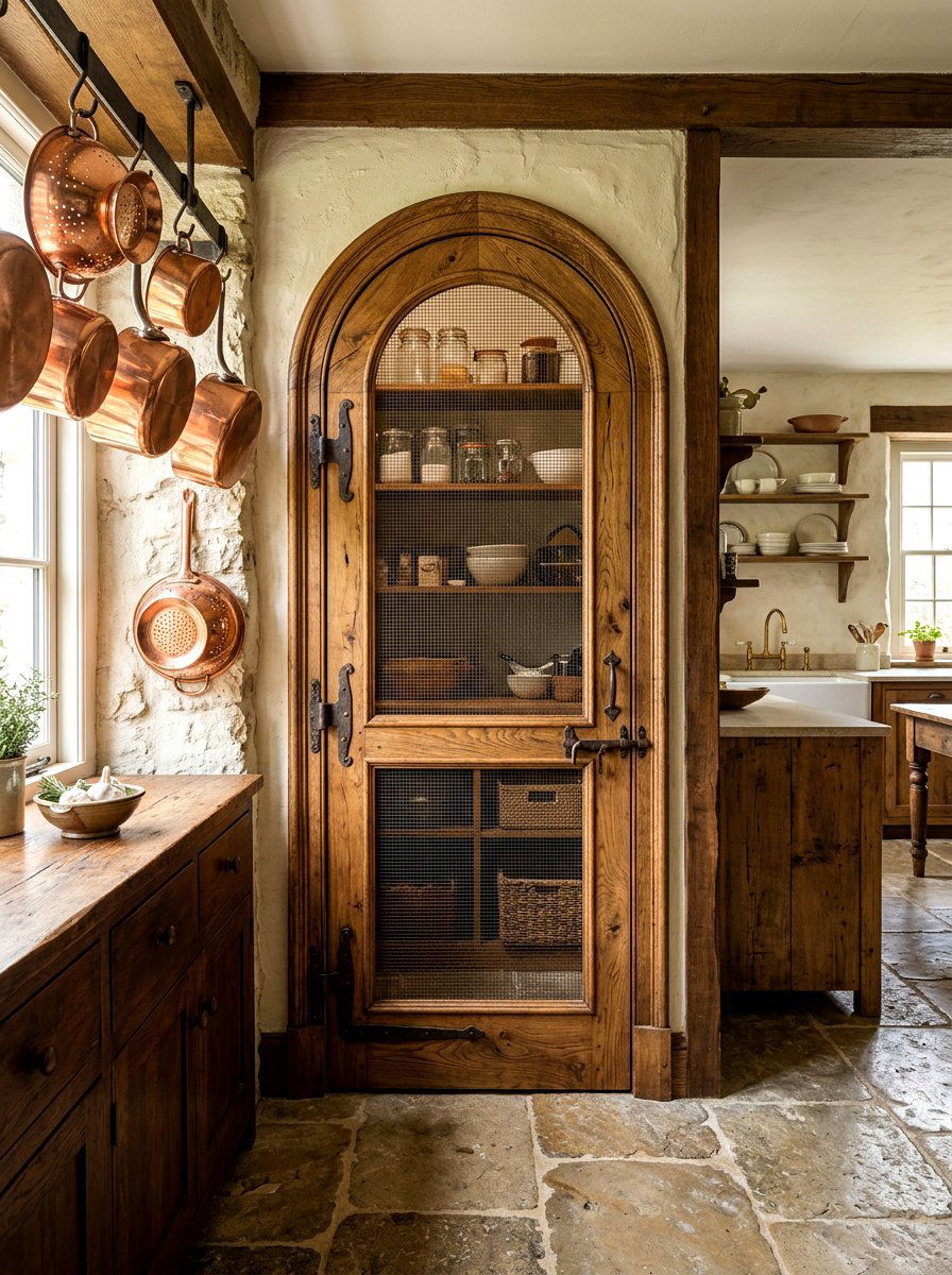 Arched screen pantry door - 30 arched pantry door ideas
