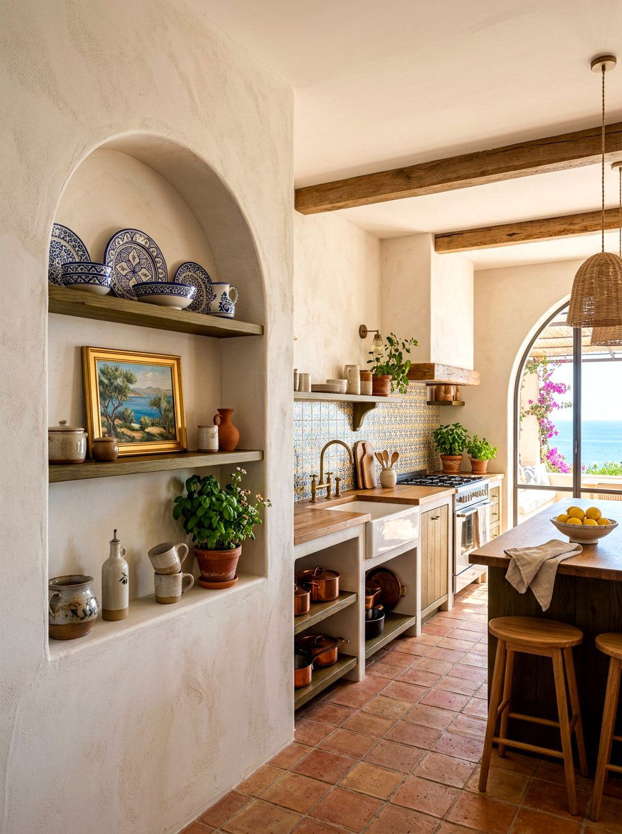 Arched shelving niche - 30 TikTok kitchen decor ideas