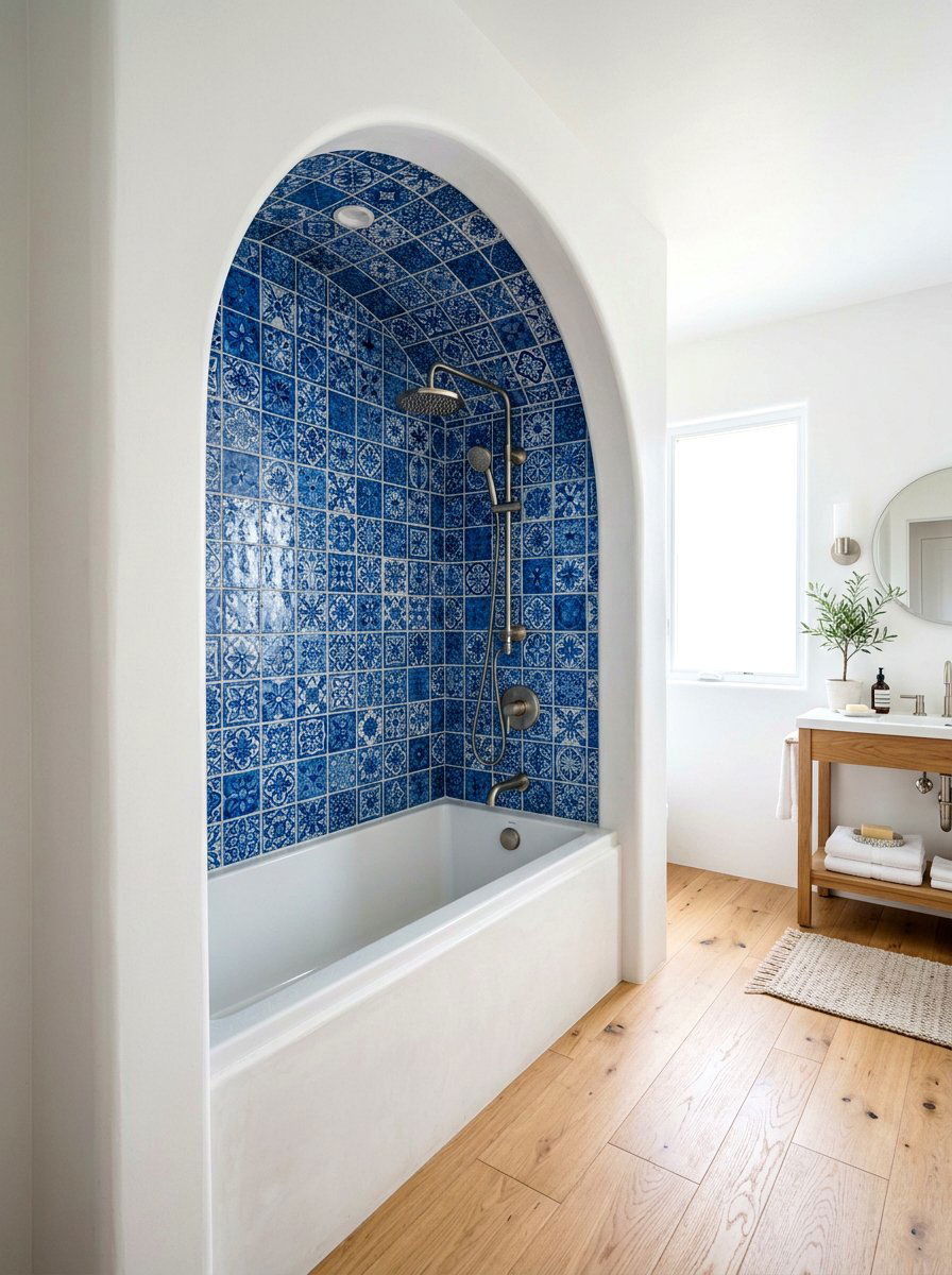 Arched shower alcove - 30 tub shower combo ideas