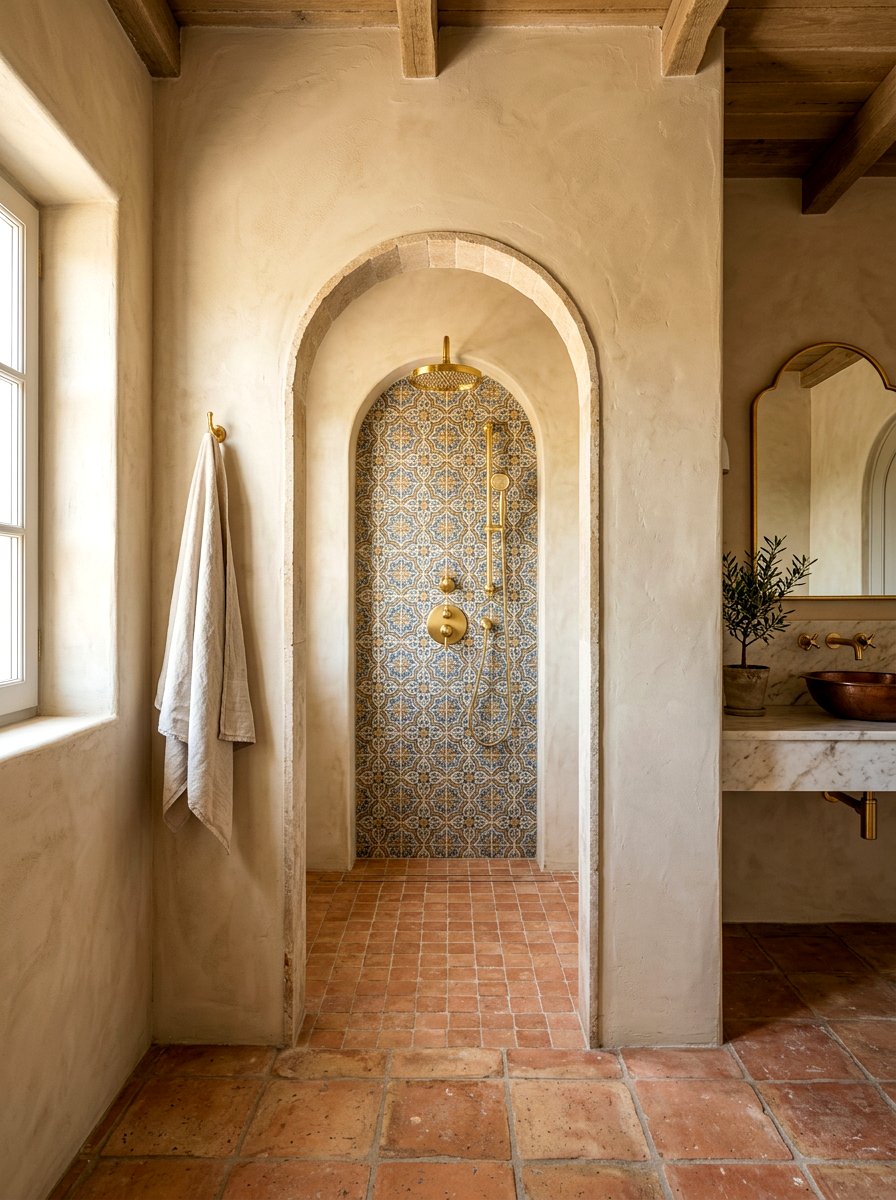 Arched shower entry - 30 walk in shower ideas