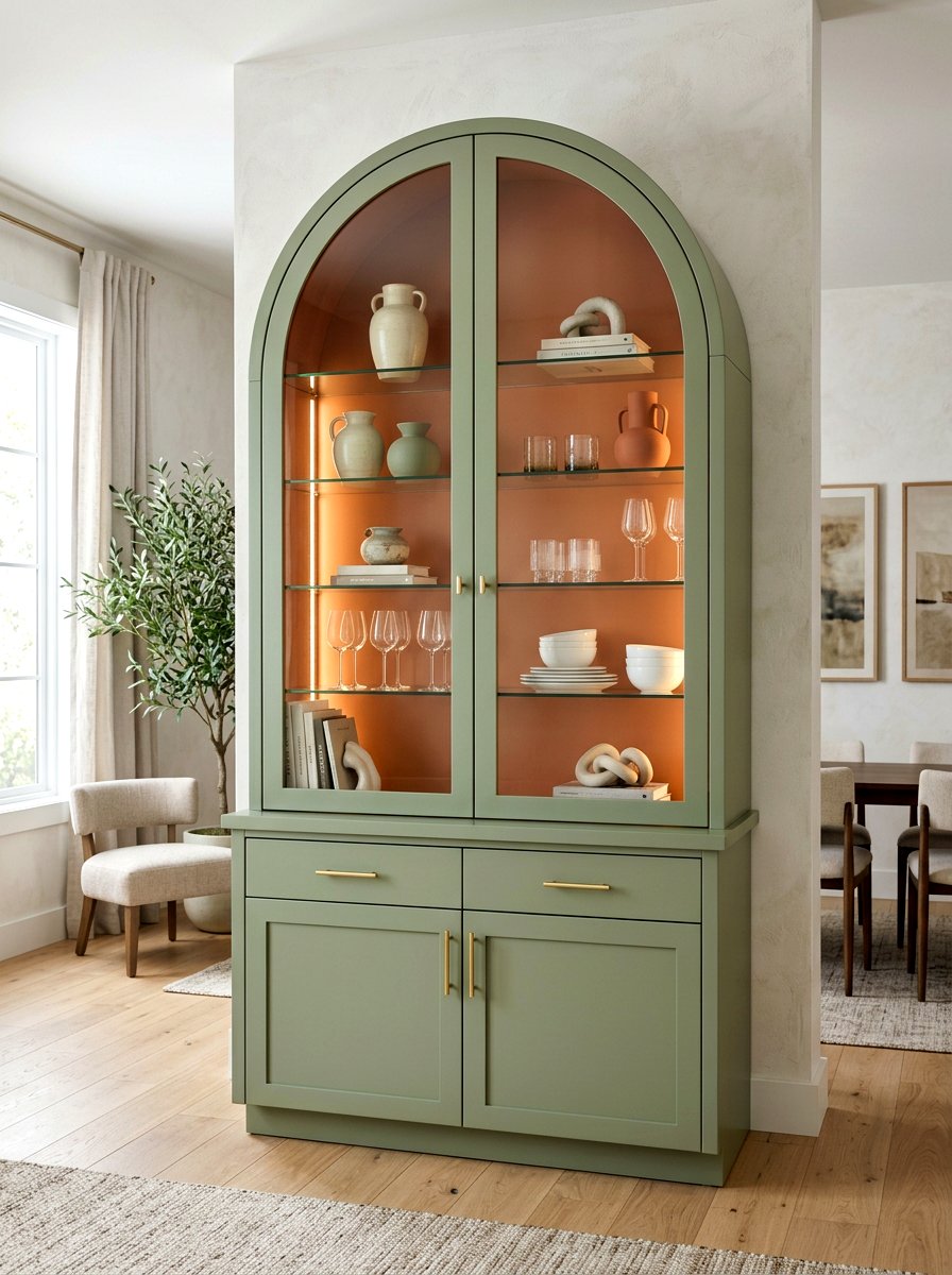 Arched top hutch - 30 statement hutch dining ideas