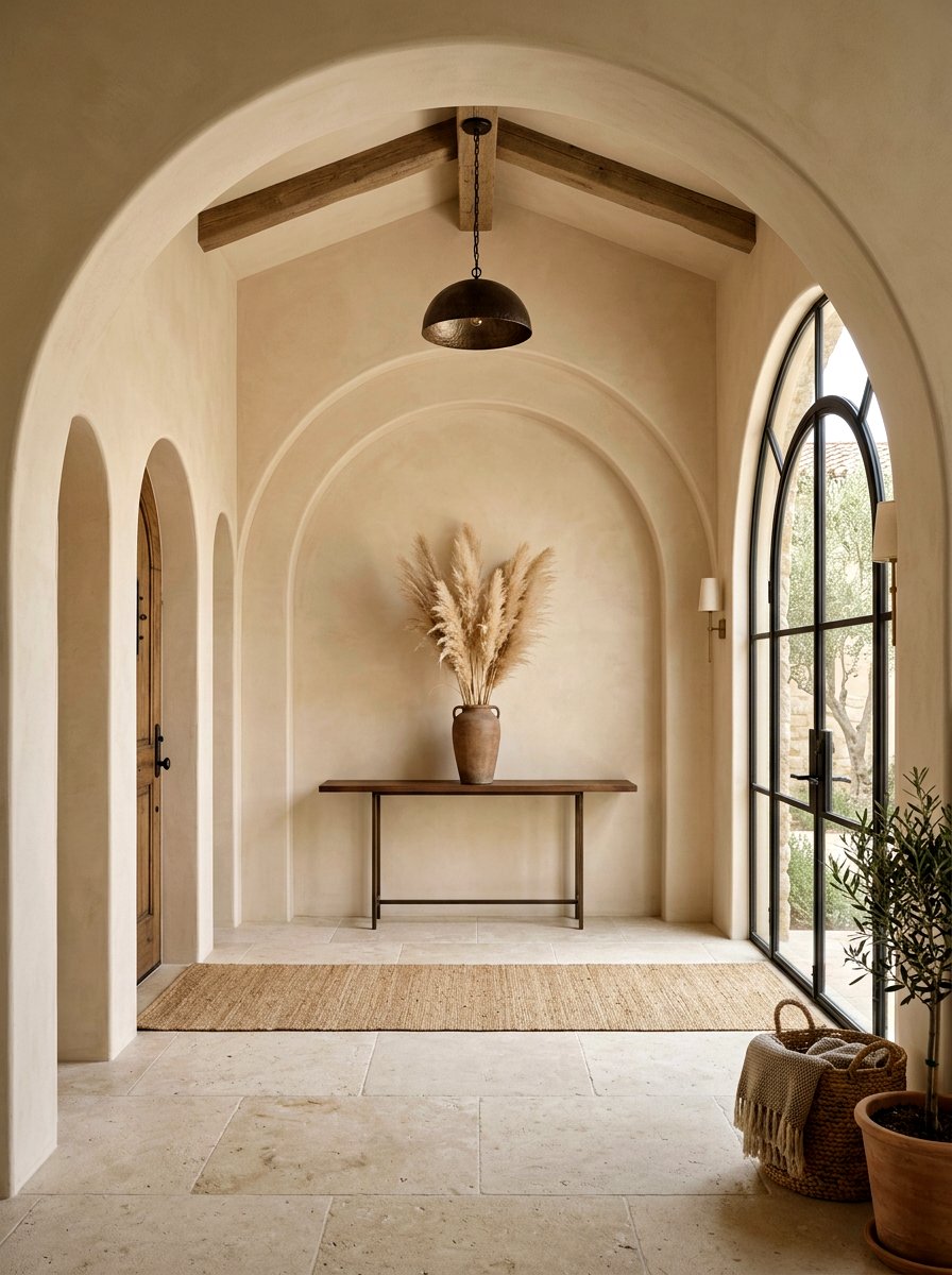 Arched wall molding - 30 foyer wall molding ideas