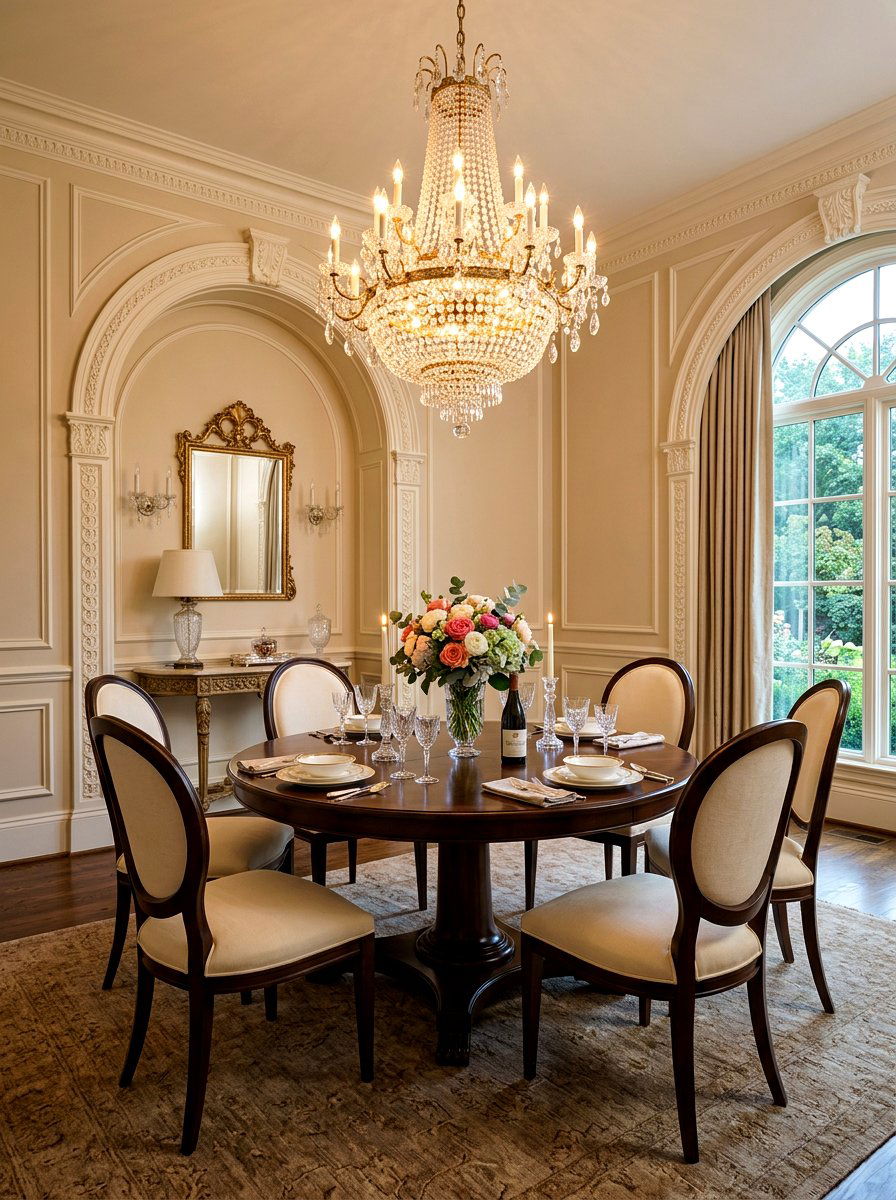 Arched wall molding design - 30 dining room wall molding ideas