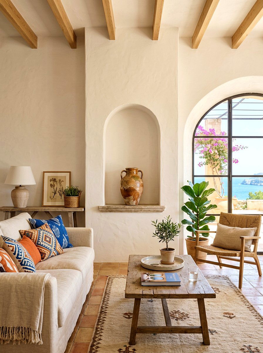 Arched wall niche - 30 living room wall decor ideas