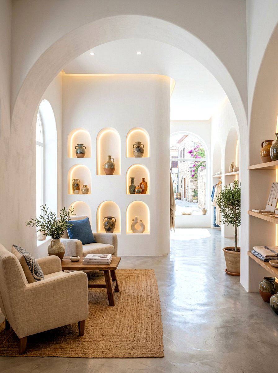 Arched wall niches - 30 boutique restaurant dining ideas