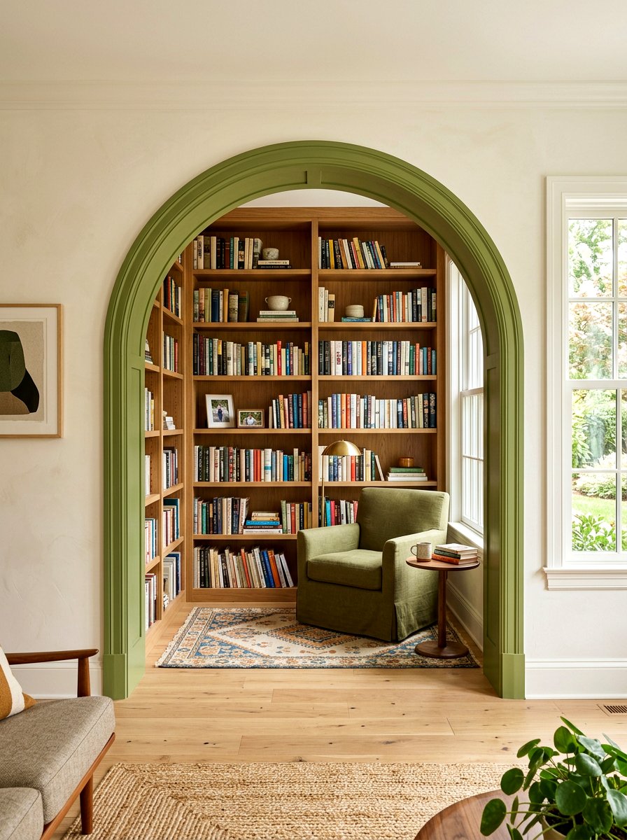 Arched wall - 30 seventies living room ideas