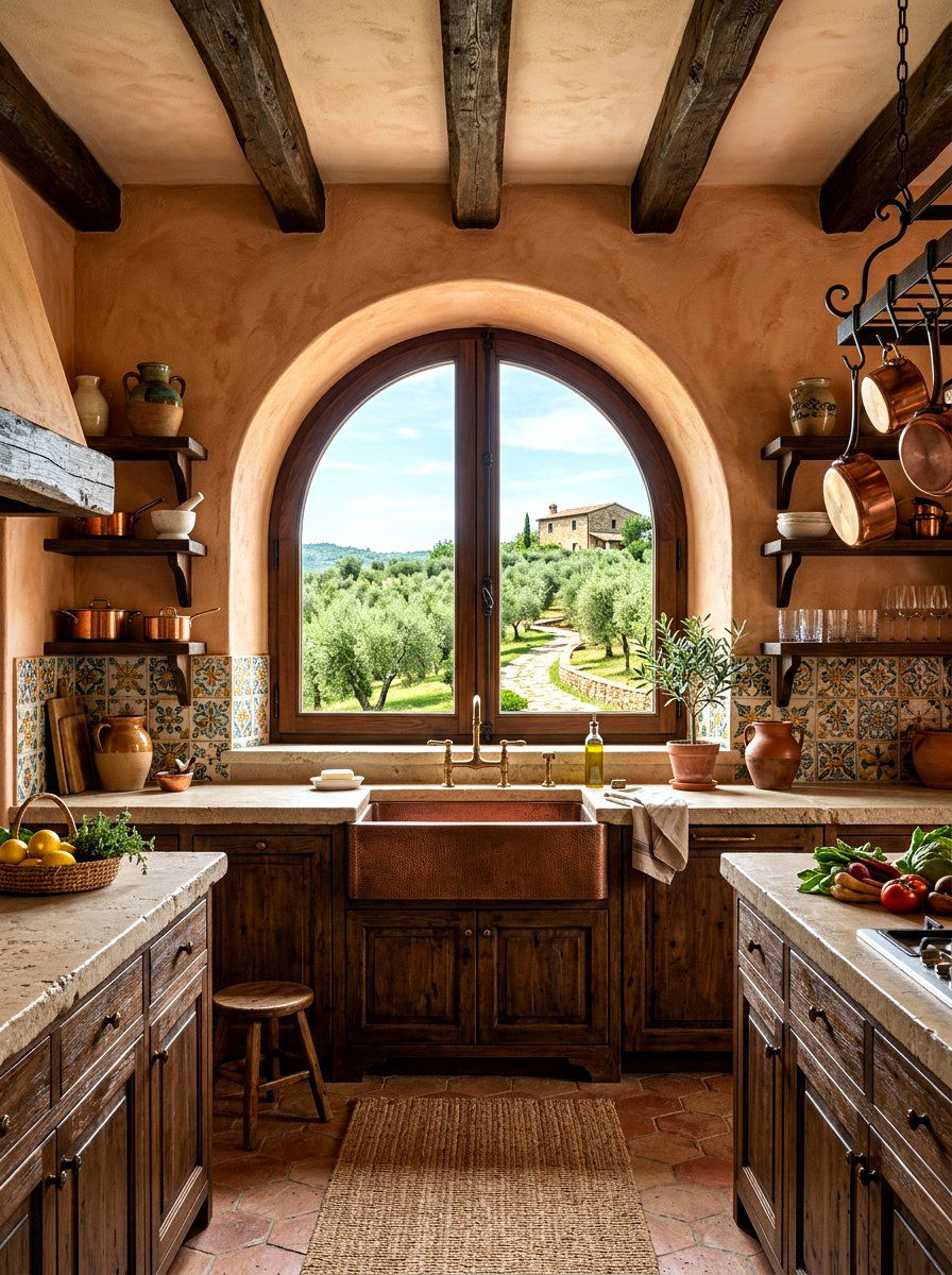 Arched window over sink - 30 sink window kitchen ideas
