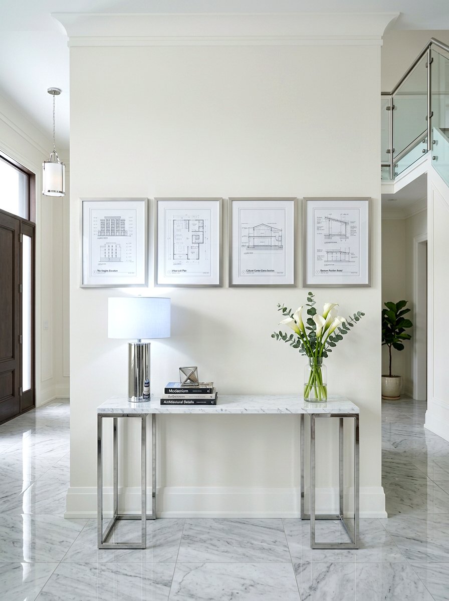 Architectural Drawing Wall Decor - 30 art wall foyer ideas