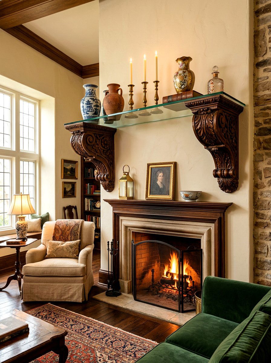 Architectural corbel shelf - 30 flea market decor ideas