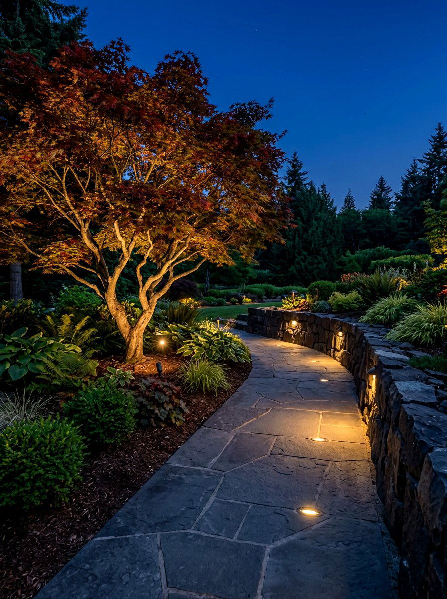 Architectural garden lighting - 30 modern garden ideas