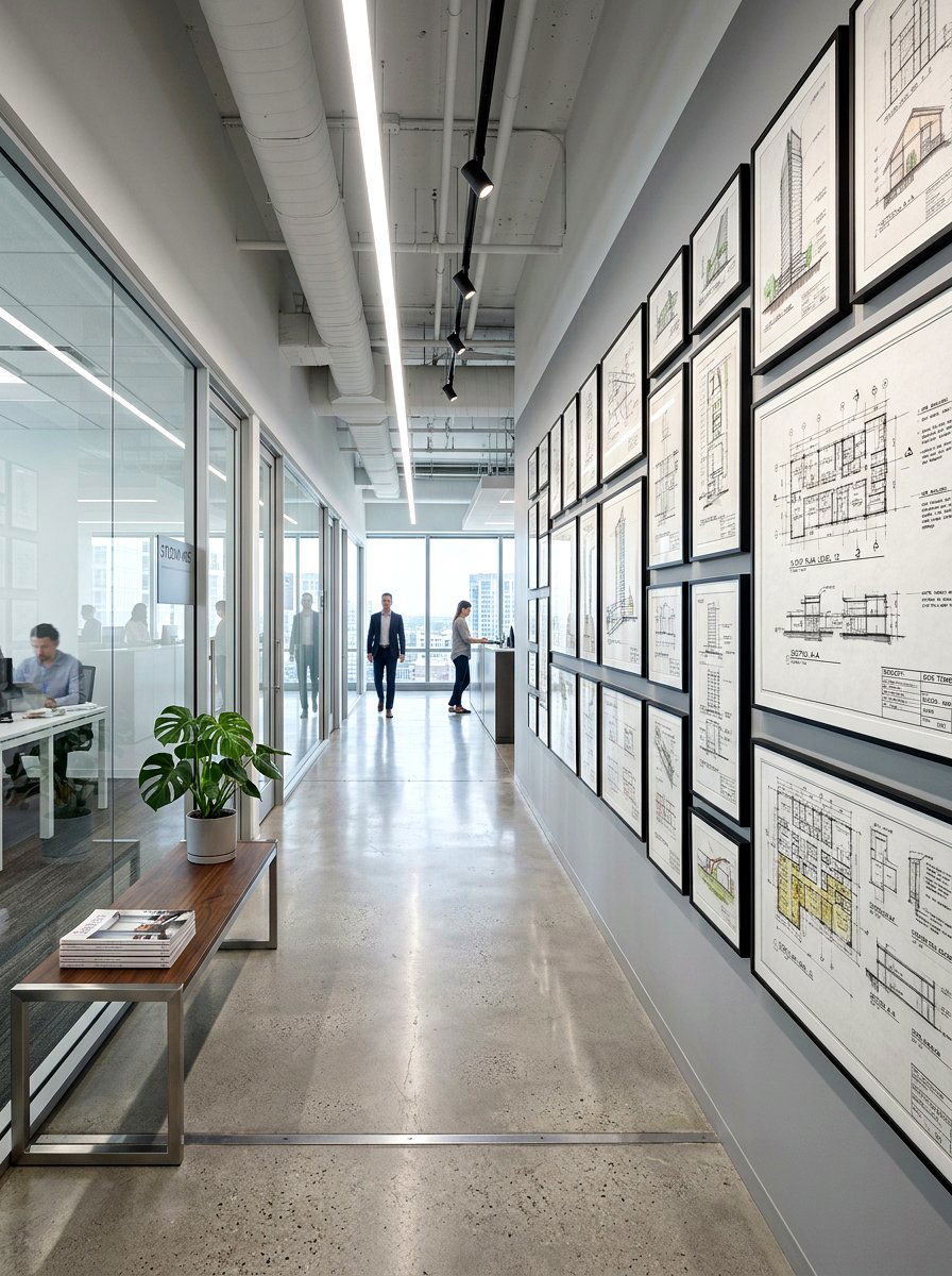 Architectural sketch collection - 30 hallway gallery wall ideas