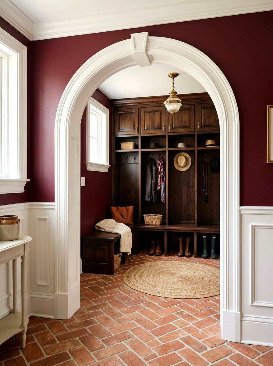 Archway Mudroom Entrance - 30 moody mudroom ideas