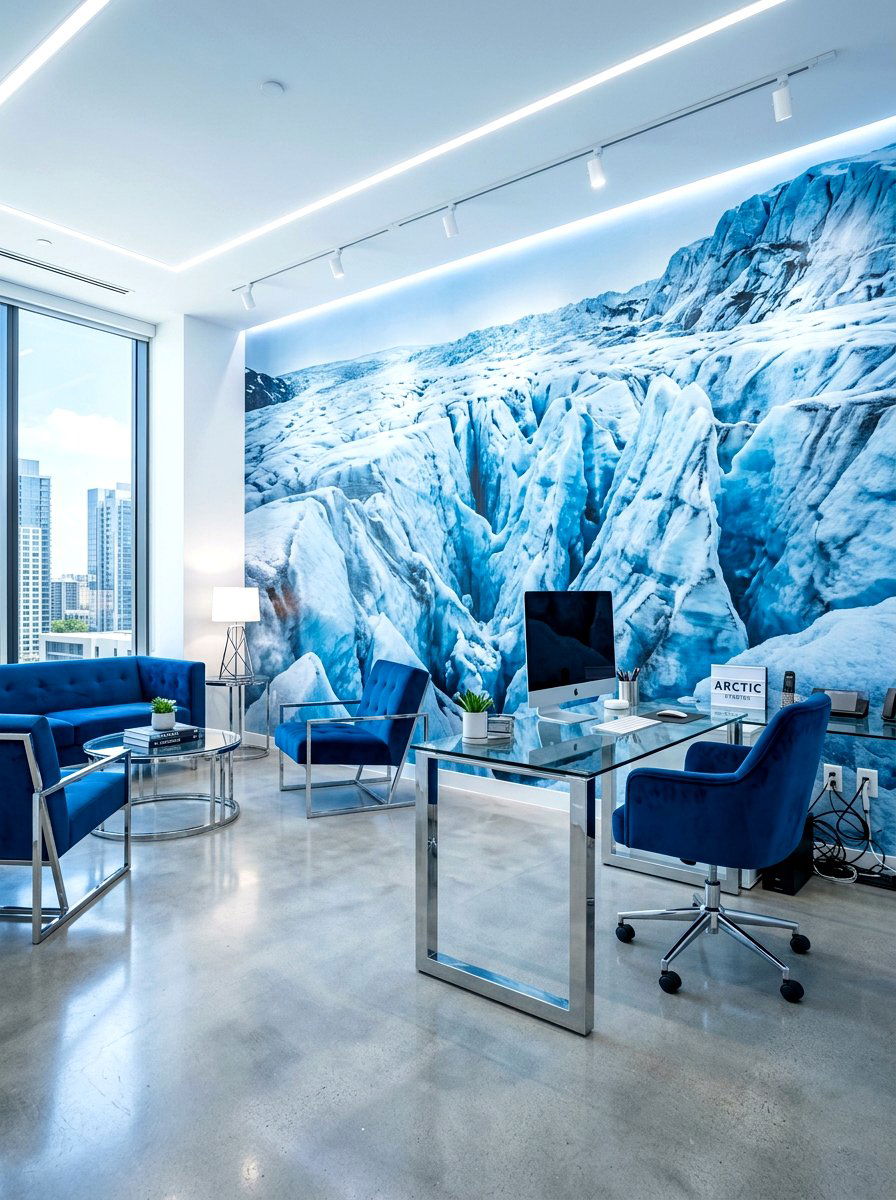 Arctic Glacier Wall Mural - 30 landscape mural wall ideas