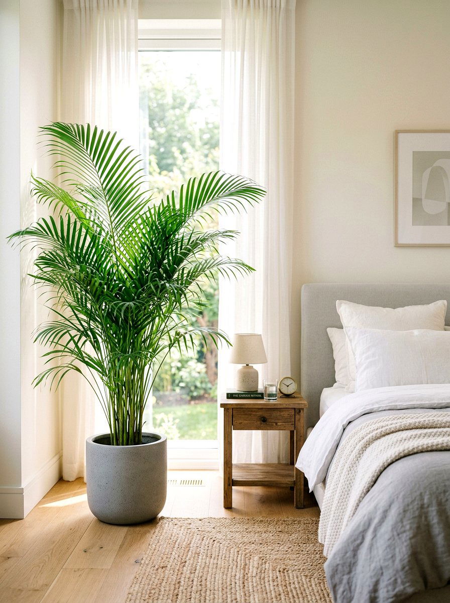 Areca Palm Bedroom - 30 indoor tree corner ideas