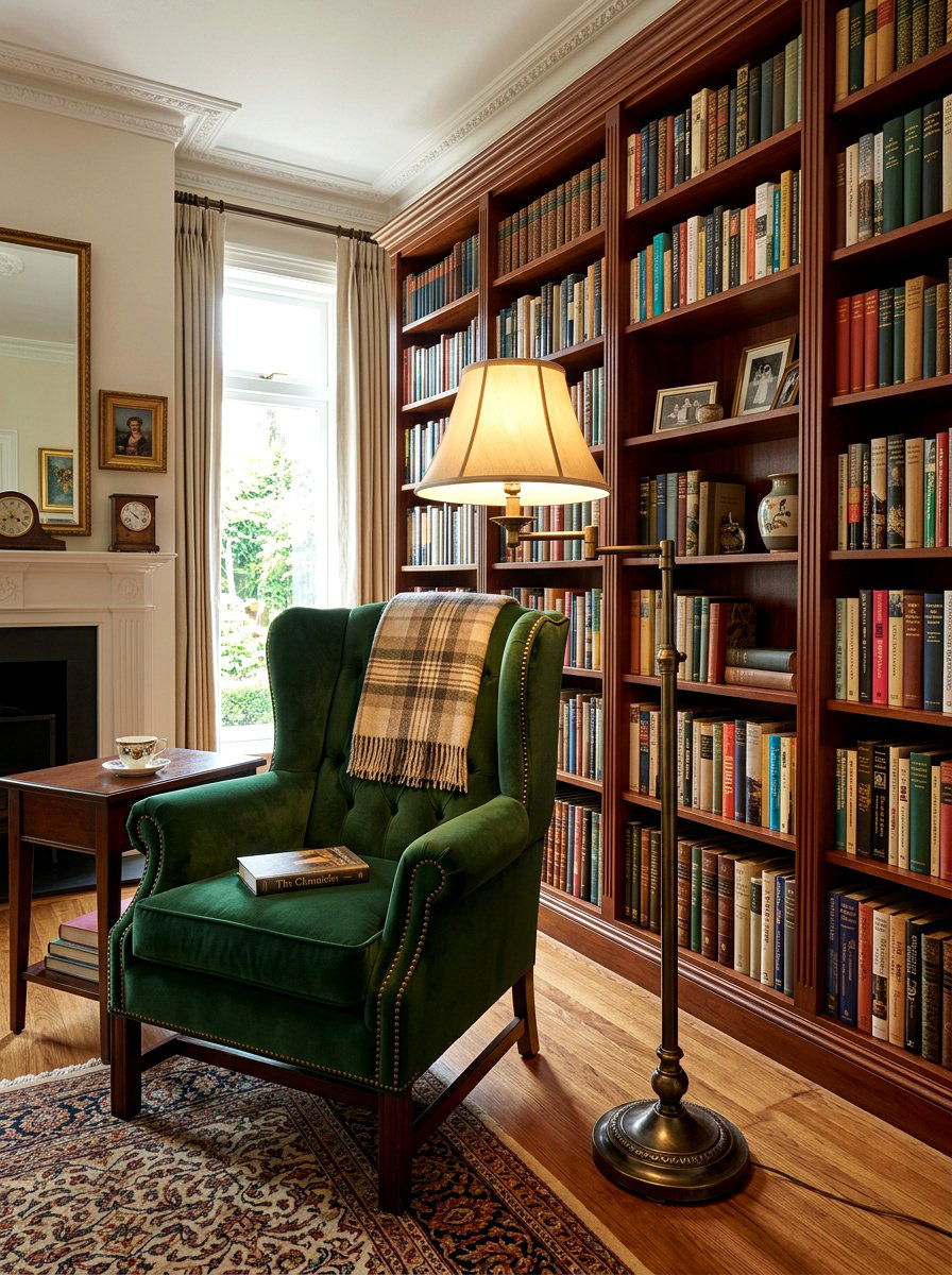 Armchair Reading Lamp - 30 no overhead light living room ideas
